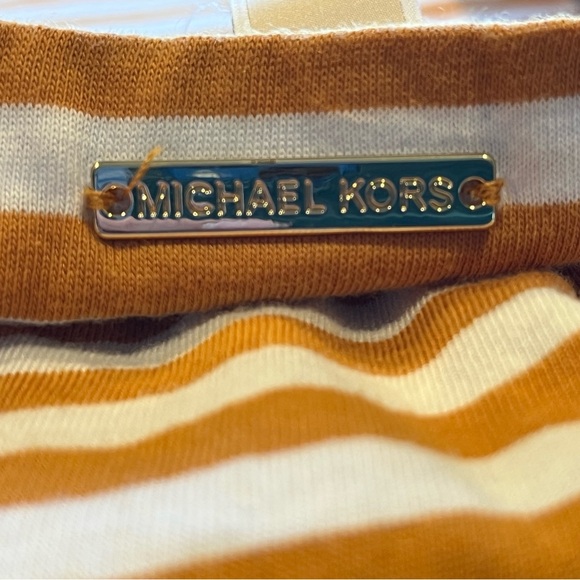 Michael Kors Yellow and Cream Striped Tank Top Sz. L - Picture 9 of 12